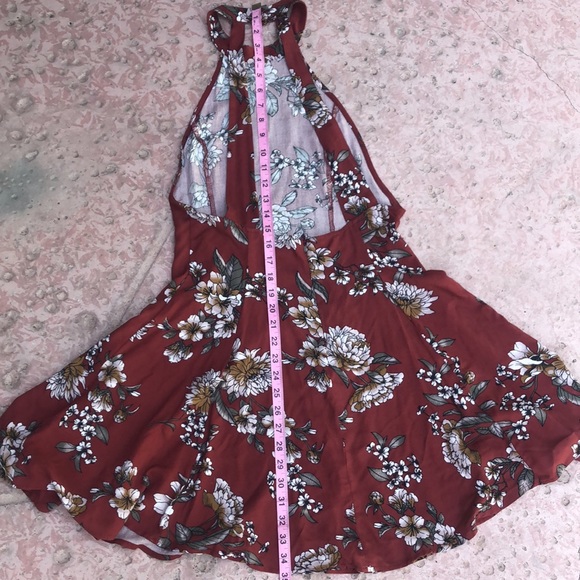 Audrey 3+1 floral midi dress.. high neck - Picture 5 of 7